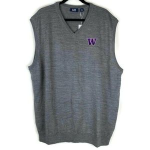 Cutter & Buck Univ of Washington V-neck Vest